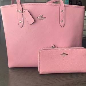 Coach Tote and Wallet in Pink
